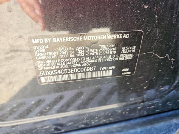 2014 BMW X5 xDrive35d — VINS