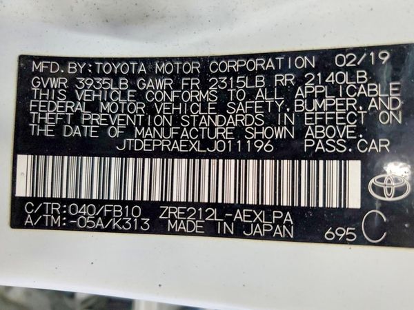 2020 TOYOTA COROLLA LE