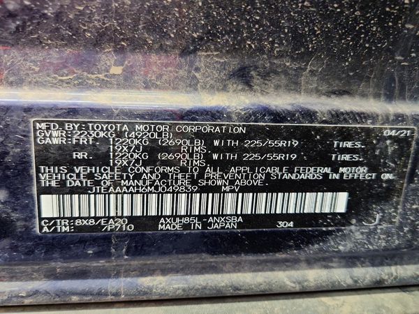 2021 TOYOTA VENZA