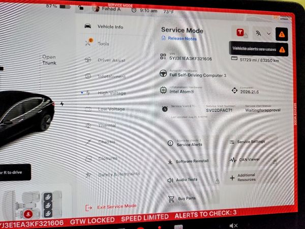 2019 TESLA MODEL 3 — ODOM