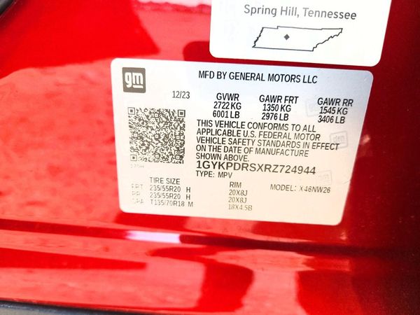 2024 CADILLAC XT6 — VINS