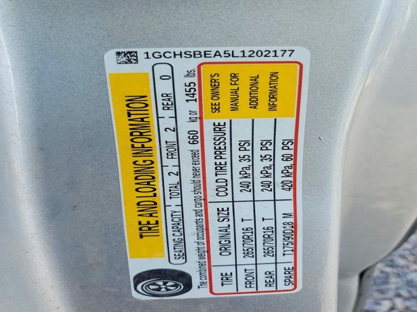 2020 CHEVROLET COLORADO Work Truck — VINS