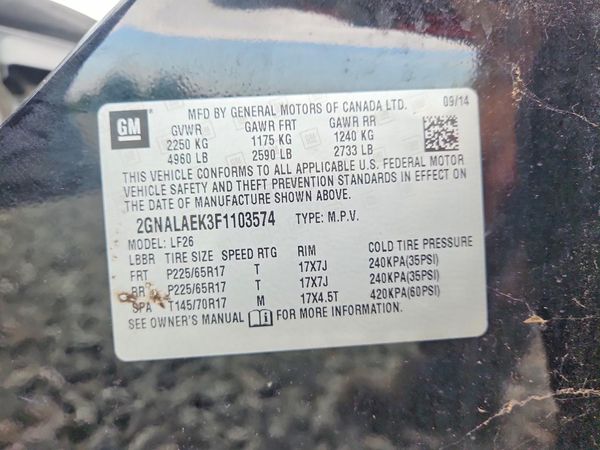 2015 CHEVROLET EQUINOX LS