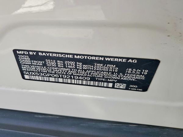 2026 BMW X3 30 xDrive — VINS