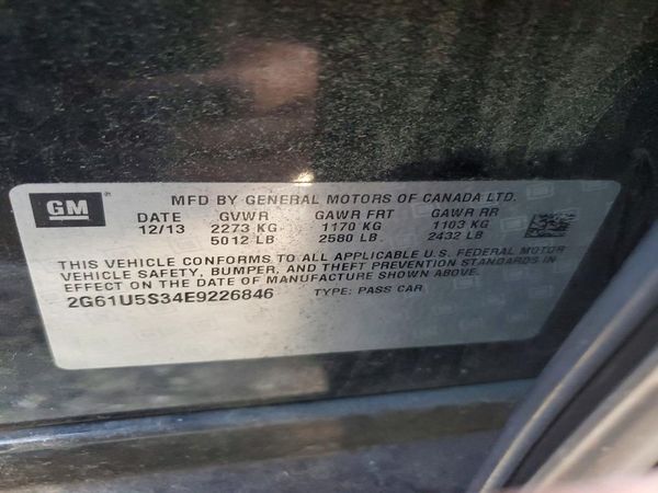 2014 CADILLAC XTS — VINS
