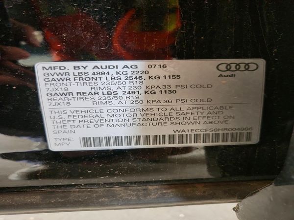 2017 AUDI Q3 quattro Premium — VINS
