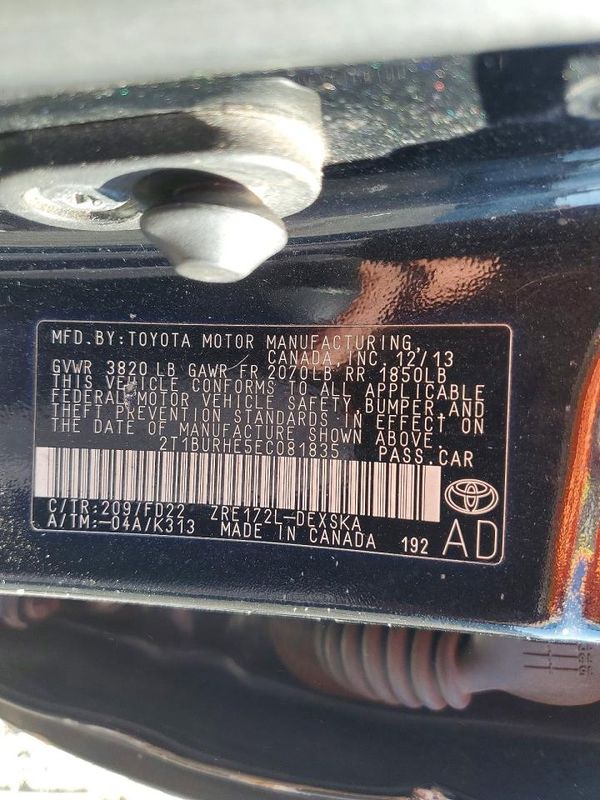 2014 TOYOTA COROLLA L/LE