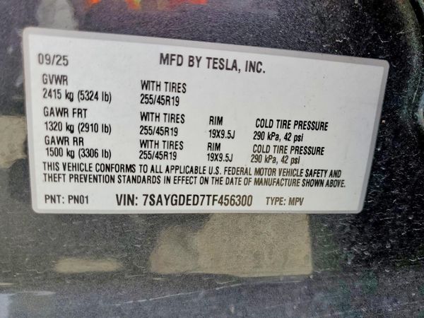 2026 TESLA MODEL Y — VINS