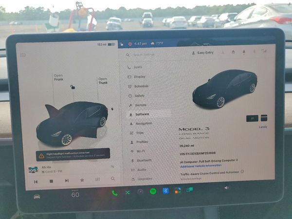 2022 TESLA MODEL 3 — ODOM