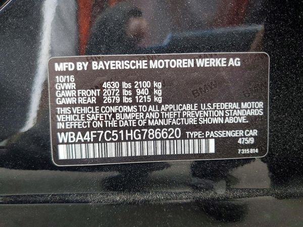 2017 BMW 430I — VINS
