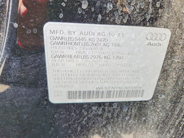 2012 AUDI Q5 Premium Plus — VINS