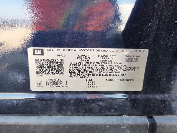 2020 CHEVROLET EQUINOX LS — VINS