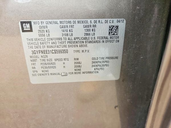 2012 CADILLAC SRX Performance