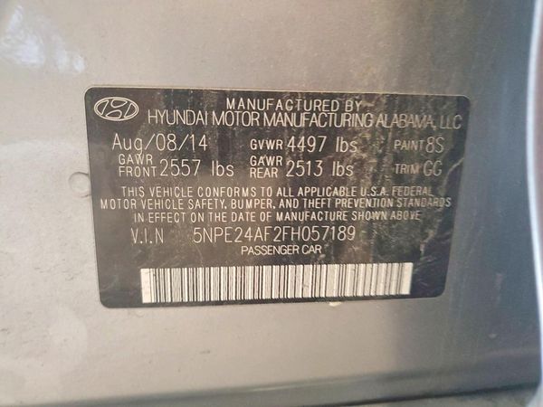 2015 HYUNDAI SONATA SE, ECO — VINS