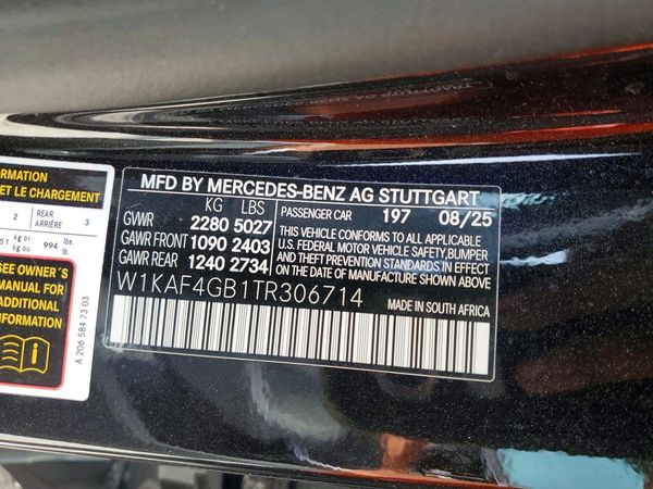 2026 MERCEDES-BENZ C — VINS