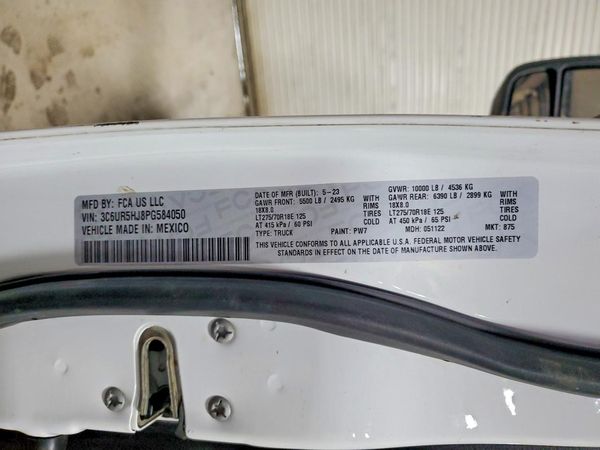 2023 RAM 2500 Tradesman — VINS