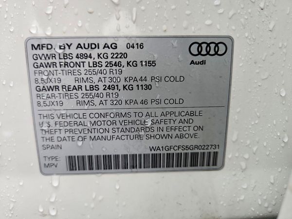 2016 AUDI Q3 quattro Prestige — VINS