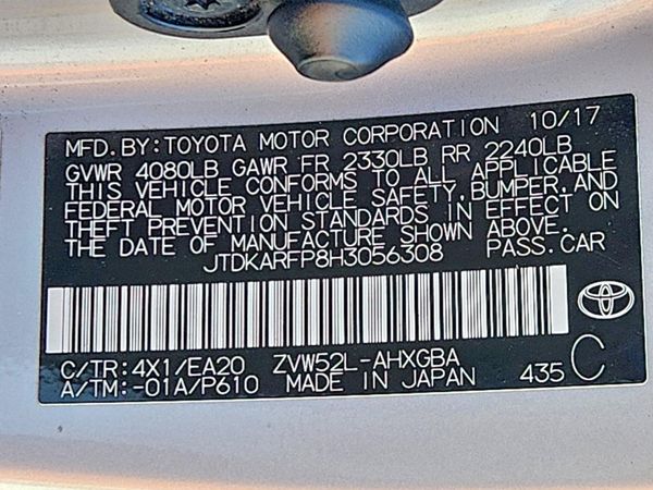 2017 TOYOTA PRIUS Three/Four/Four Adv — VINS