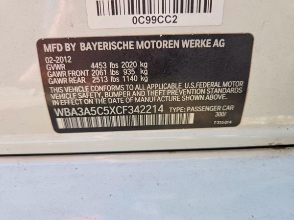 2012 BMW 328 — VINS