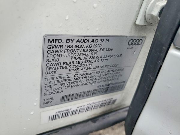 2018 AUDI Q7 quattro Premium Plus — VINS