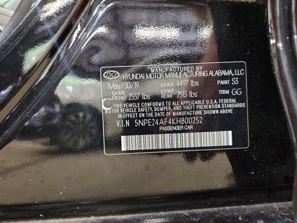 2019 HYUNDAI SONATA Eco Turbo, SE