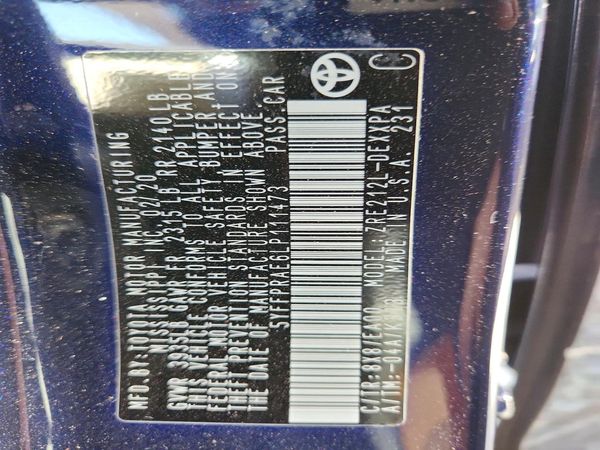2020 TOYOTA COROLLA XLE