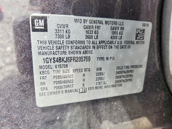 2015 CADILLAC ESCALADE ESV LUXURY — VINS