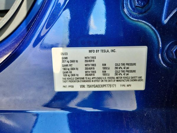 2023 TESLA MODEL Y — VINS