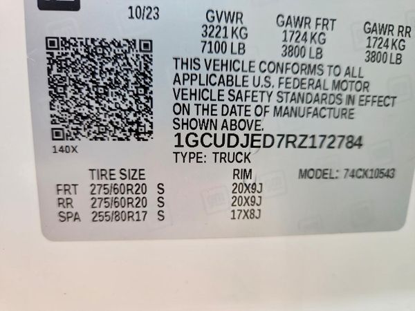 2024 CHEVROLET SILVERADO High Country — VINS