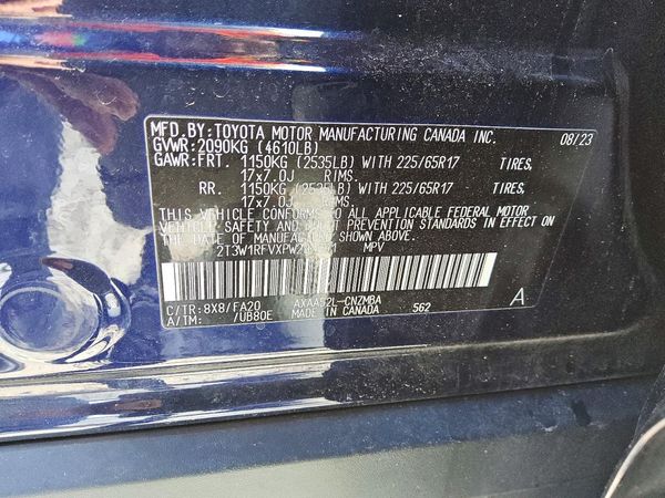 2023 TOYOTA RAV4 XLE — VINS