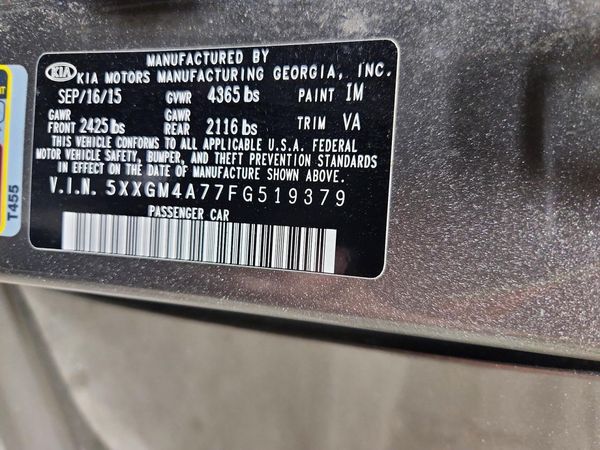2015 KIA OPTIMA — VINS