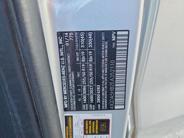 2014 MERCEDES-BENZ ML — VINS