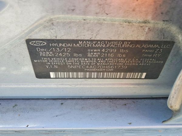 2013 HYUNDAI SONATA — VINS