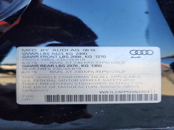 2017 AUDI Q5 — VINS
