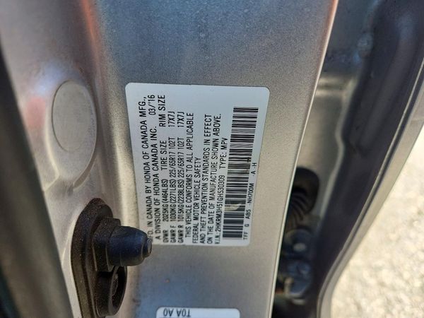 2016 HONDA CRV EX — VINS