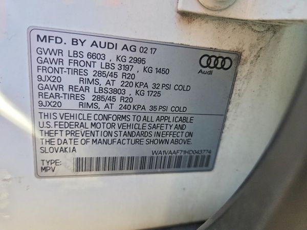 2017 AUDI Q7 quattro Prestige