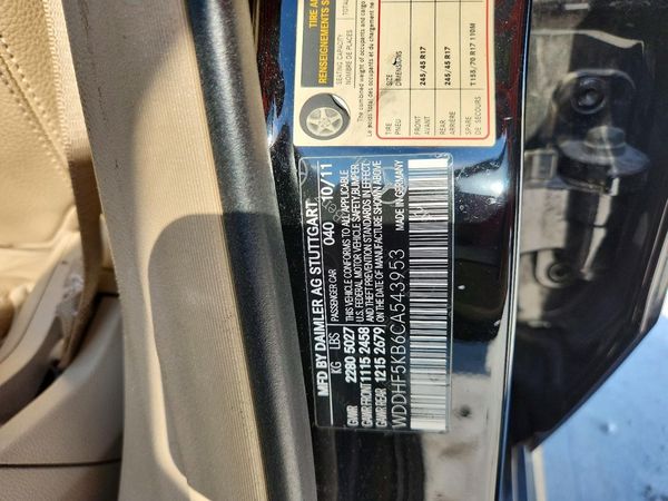 2012 MERCEDES-BENZ E E350 — VINS