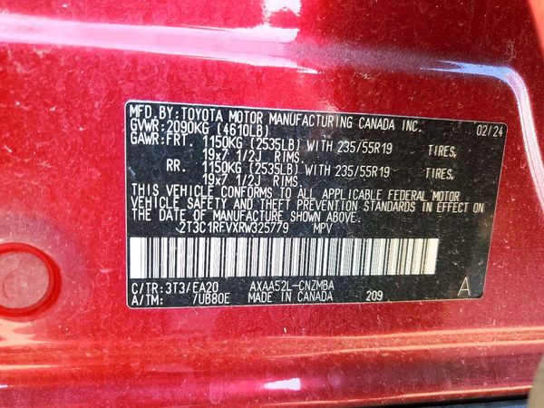 2024 TOYOTA RAV4 — VINS