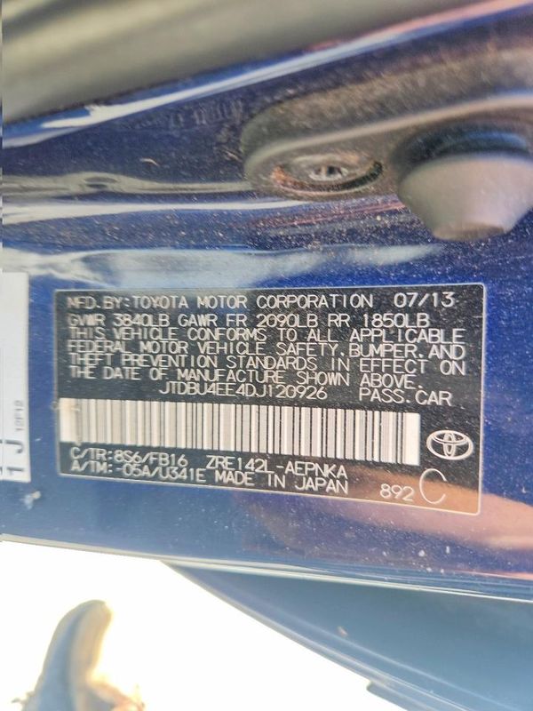 2013 TOYOTA COROLLA — VINS
