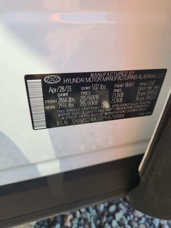 2023 HYUNDAI SANTA FE — VINS