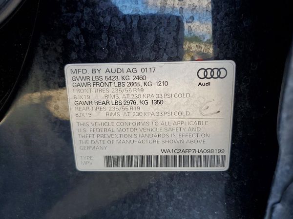 2017 AUDI Q5 quattro Premium — VINS