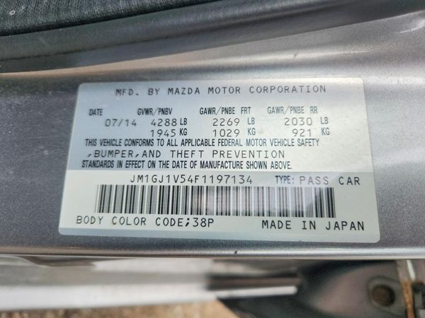 2015 MAZDA 6 — VINS