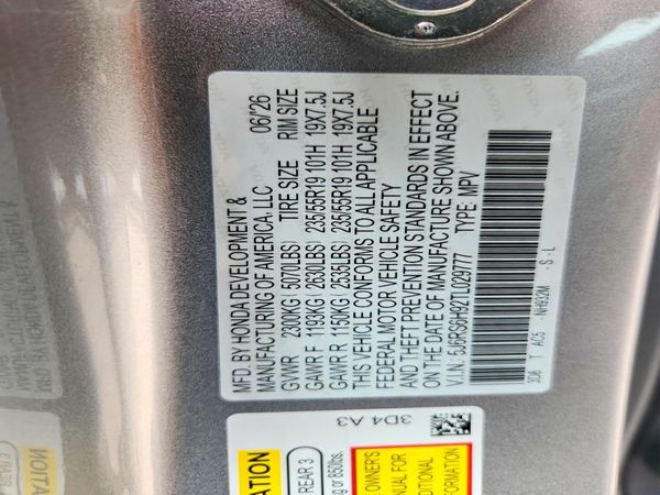 2026 HONDA CRV Sport Touring — VINS