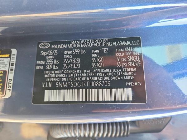 2026 HYUNDAI SANTA FE — VINS