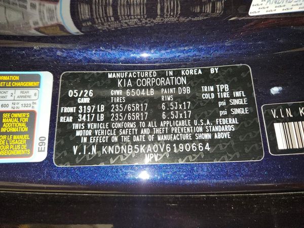 2027 KIA CARNIVAL LXS — VINS