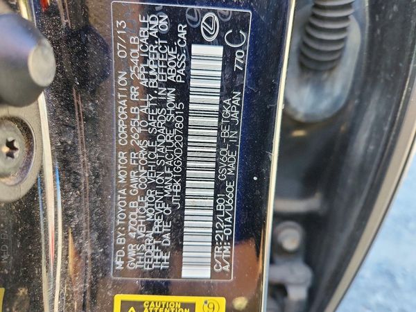 2013 LEXUS ES 350 — VINS