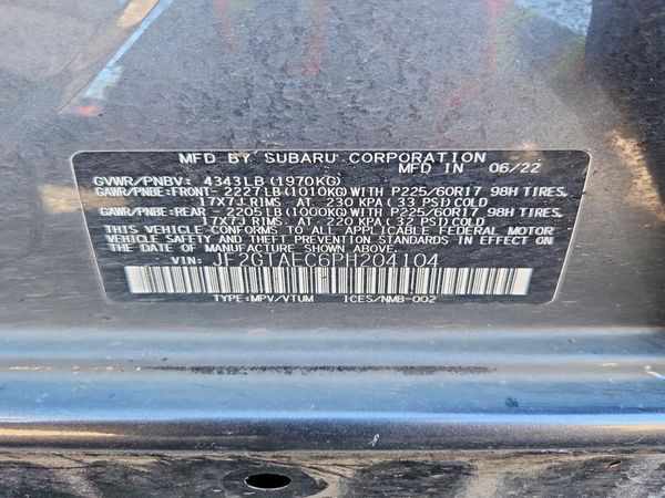 2023 SUBARU CROSSTREK Premium — VINS