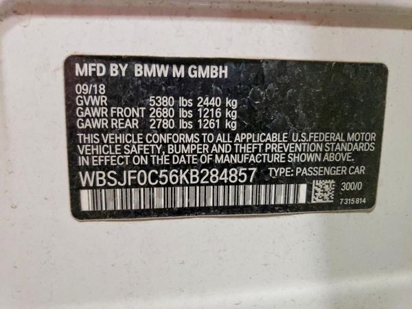 2019 BMW M5 — VINS