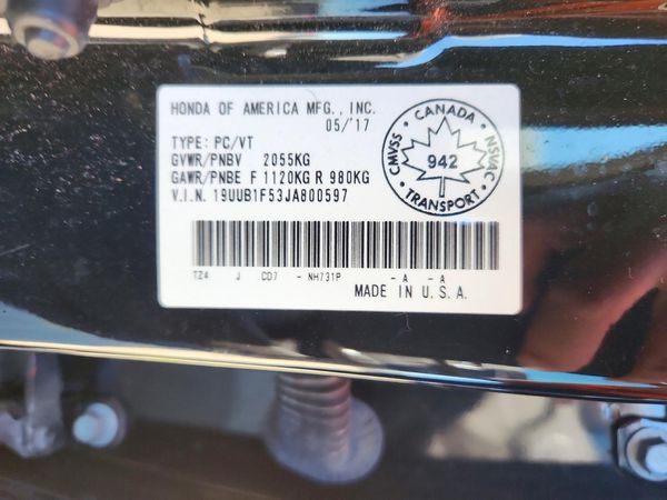 2018 ACURA TLX TECH — VINS