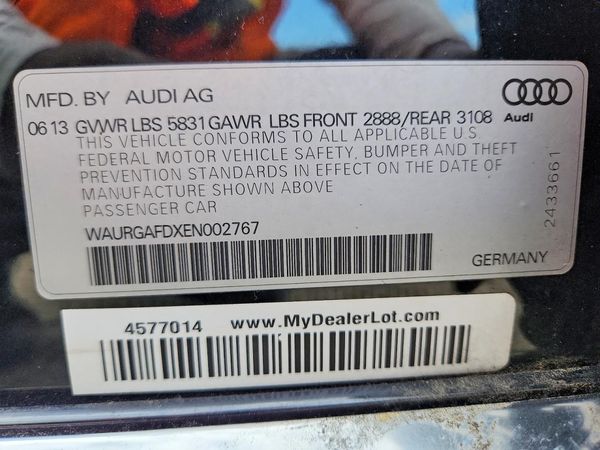 2014 AUDI A8 L — VINS